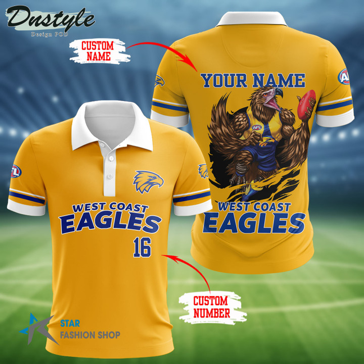 West Coast Eagles Personalized 3D Polo Shirt