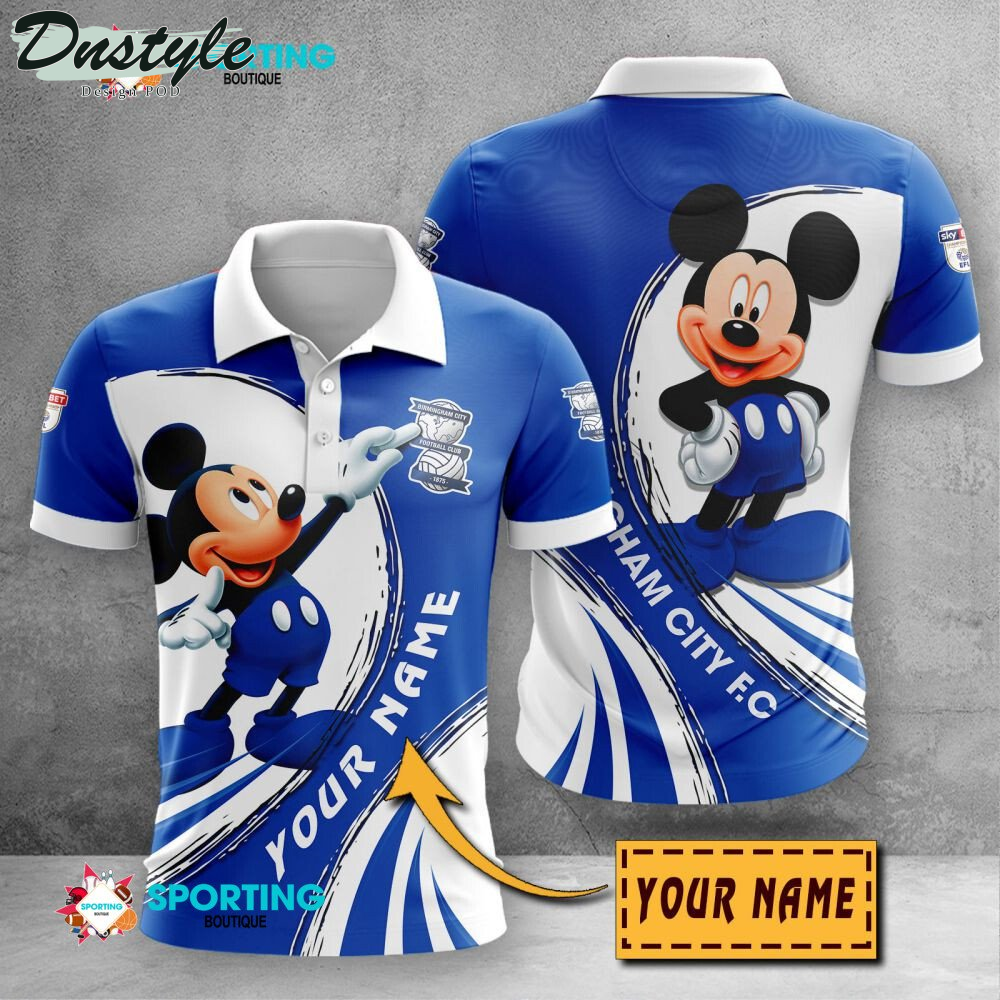 Birmingham City F.C Mickey Mouse Personalized Polo Shirt