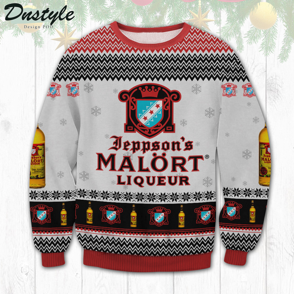 Jeppson's Malört Liqueur Ugly Christmas Sweater