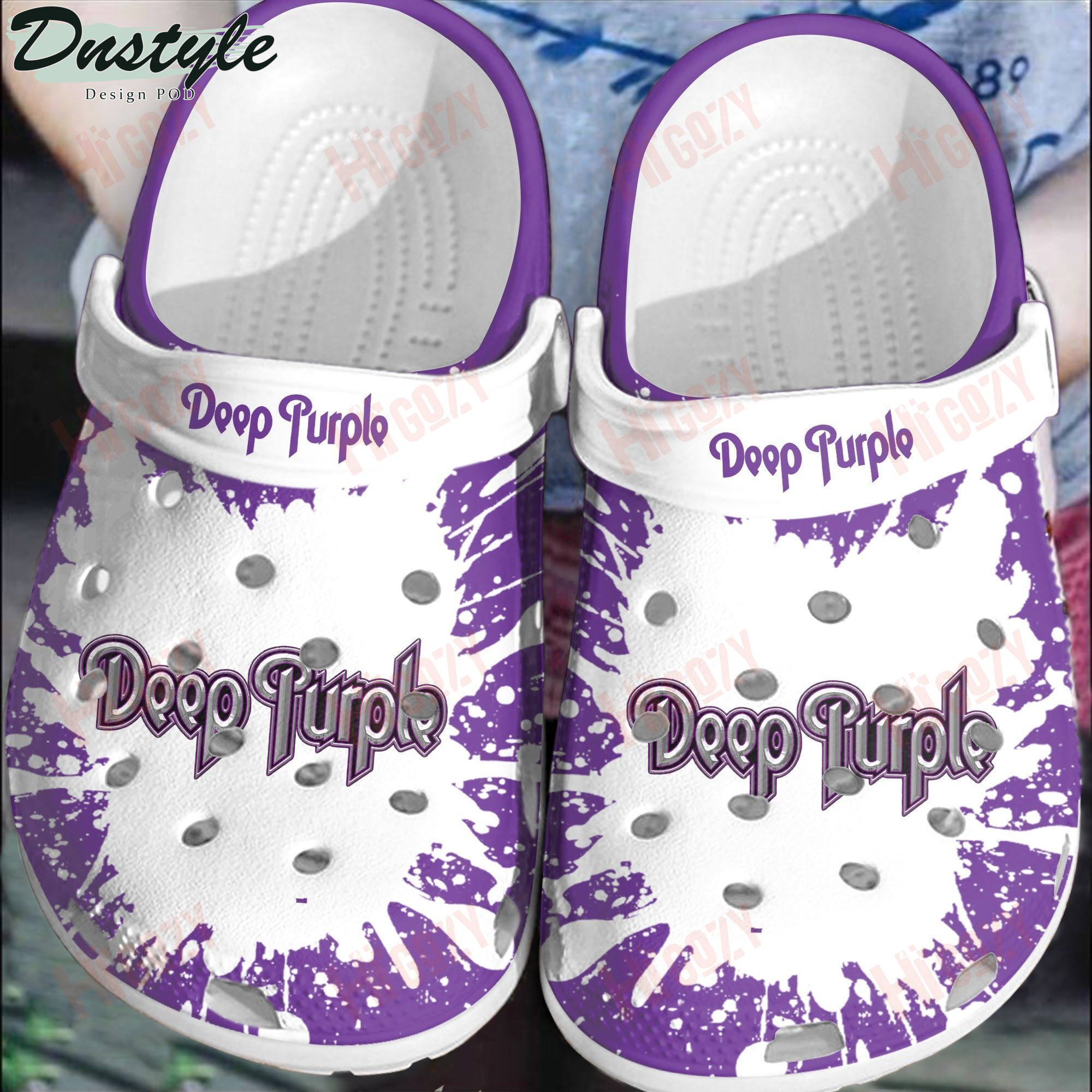 Deep Purple Tie Dye Crocs Crocband Clog