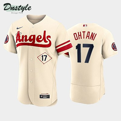 Men's Los Angeles Angels #17 Shohei Ohtani 2022 City Connect Cream Jersey