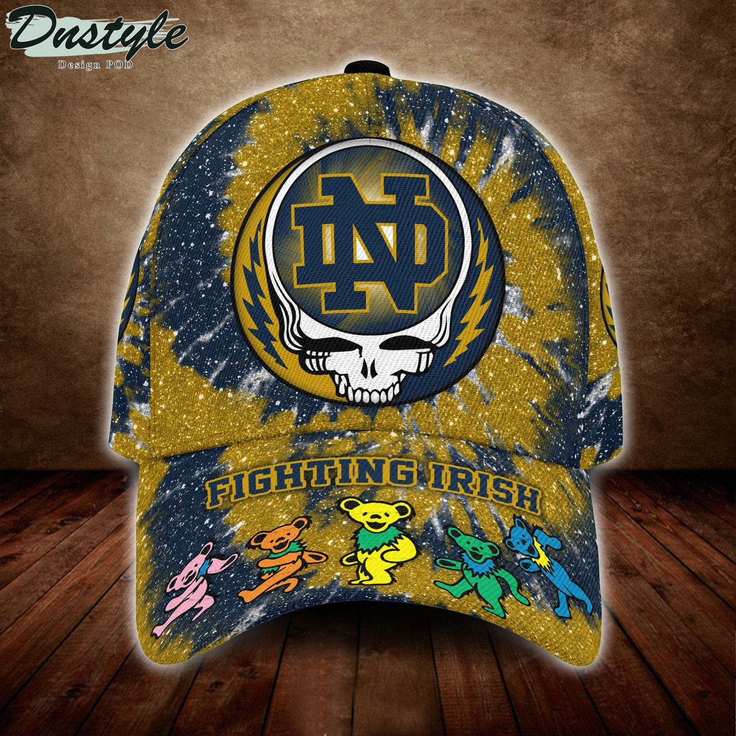 Notre Dame Fighting Irish And Grateful Dead Band Baseball Classic Cap