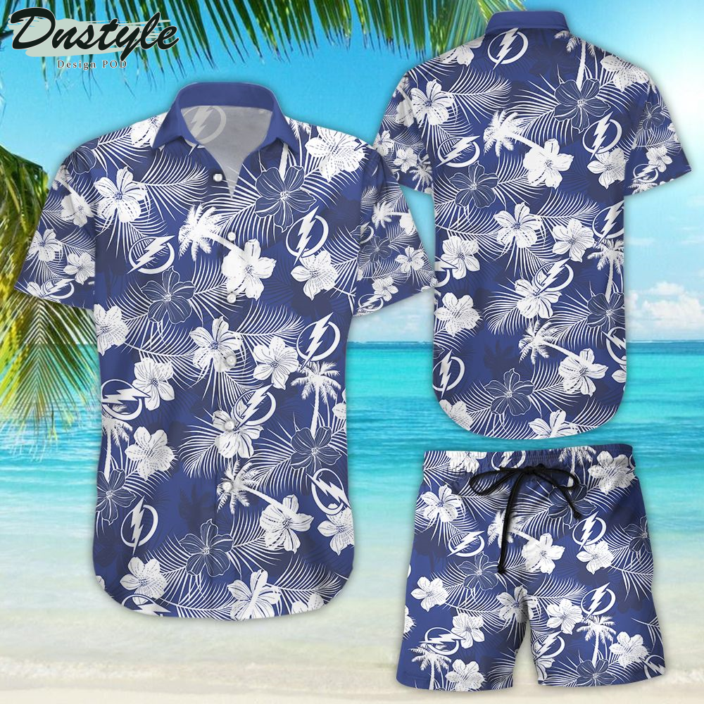 Tampa Bay Lightning Hawaiian Shirt Beach Shorts