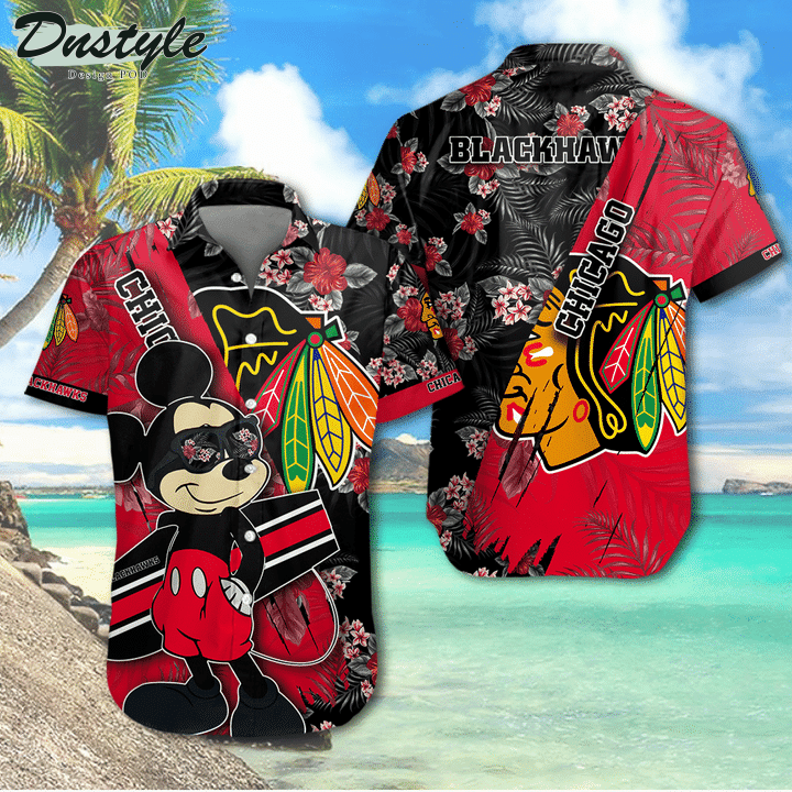 Chicago Blackhawks Mickey Mouse Hawaiian Shirt