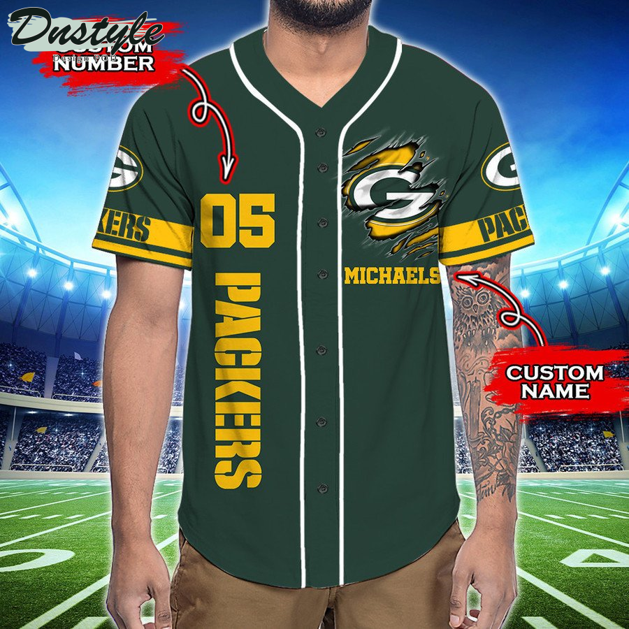 Personalized Green Bay Packers God First Family Second Baseball Jersey