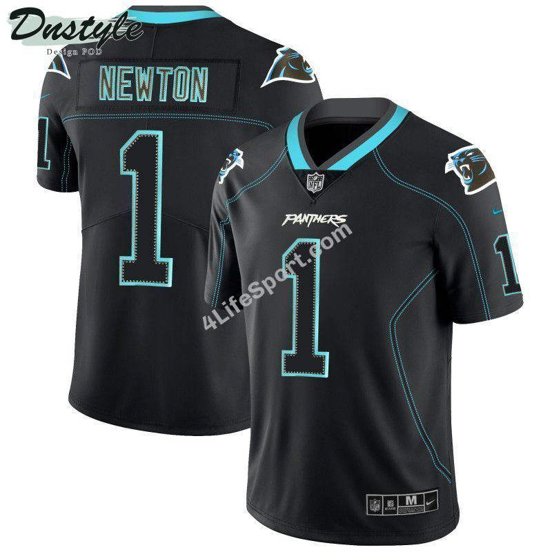 Cam Newton 1 Carolina Panthers Black Football Jersey