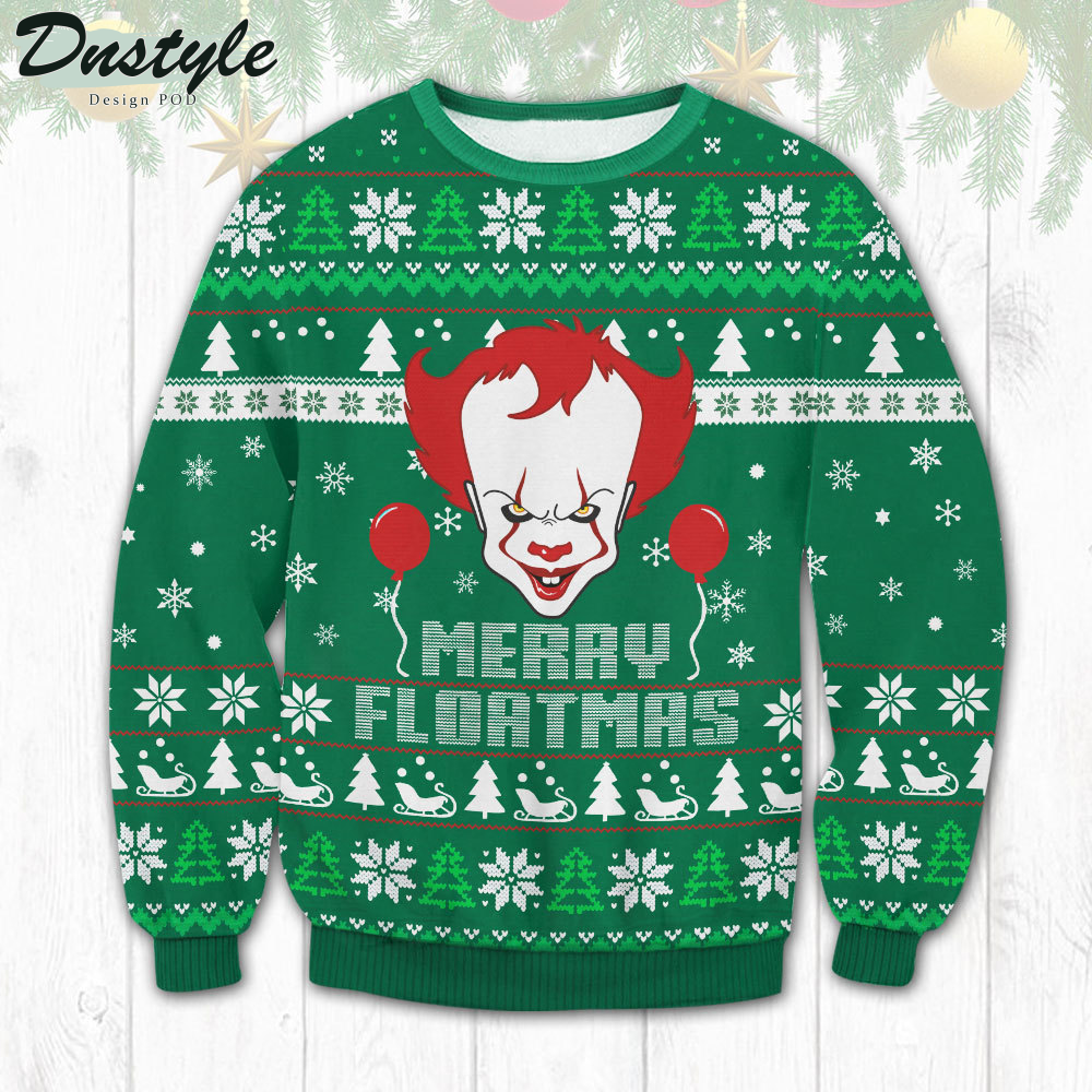 IT Clown Merry Floatmas Ugly Christmas Sweater