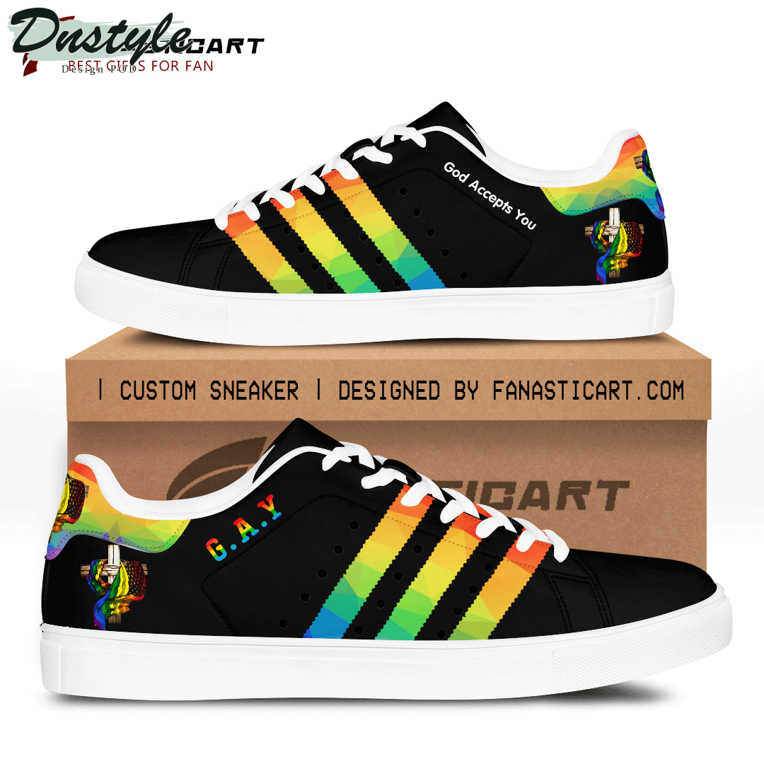 LGBT God Accepts You Stan Smith Skate Shoes