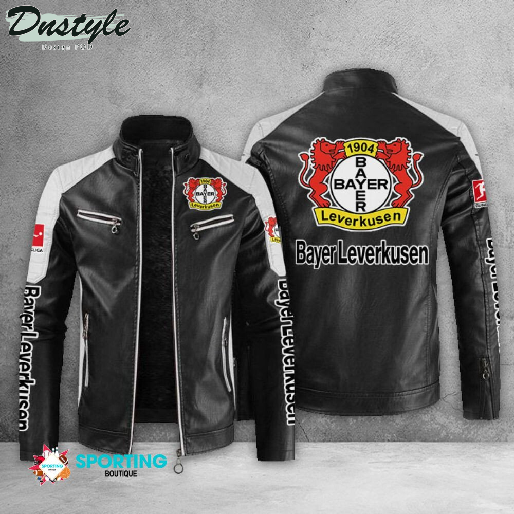 Bayer 04 Leverkusen Block Sport Leather Jacket