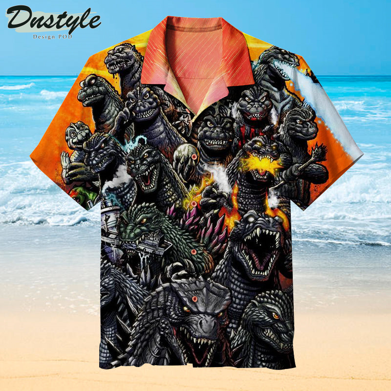 Godzilla's History Hawaiian Shirt