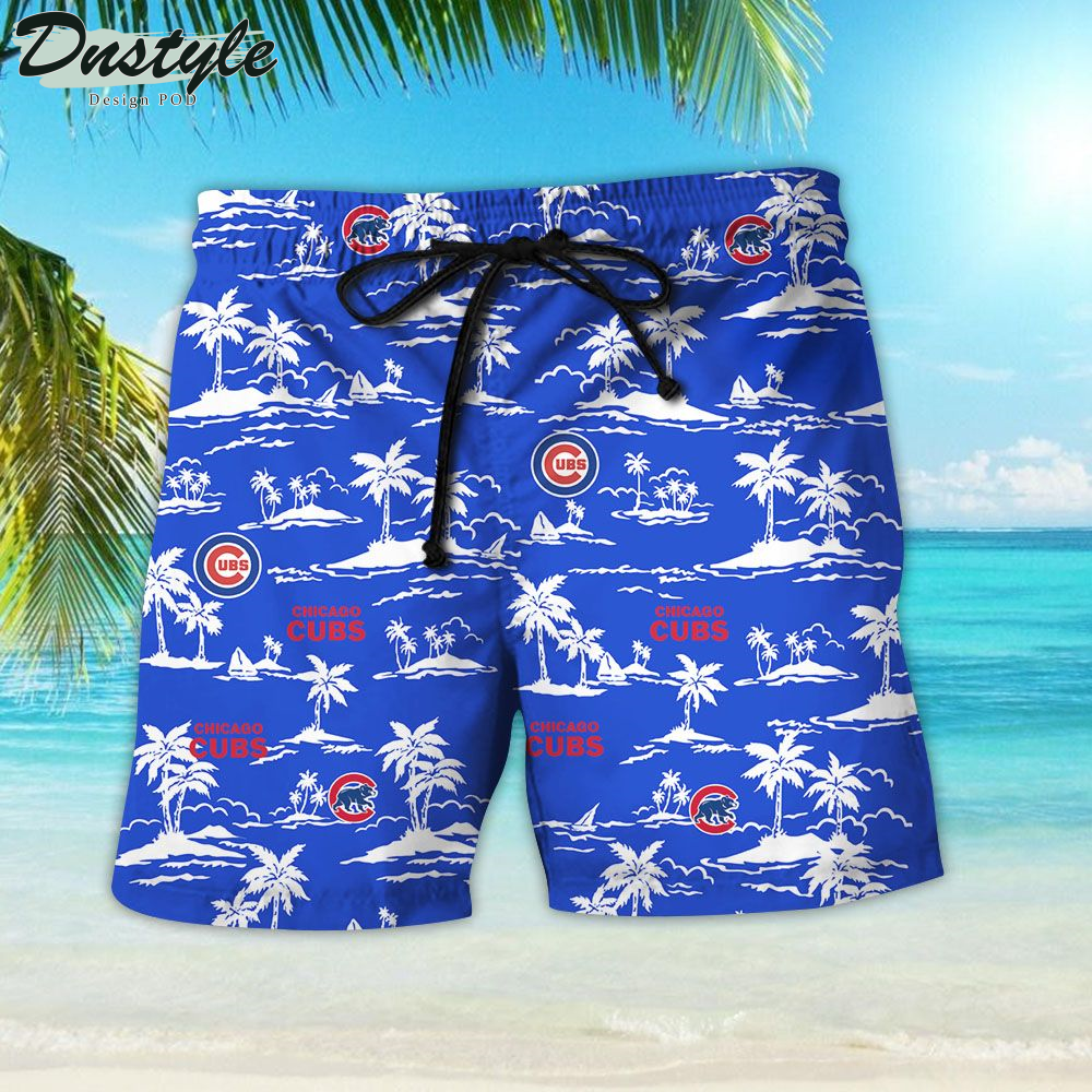 Chicago Cubs Hawaiian Shirt Beach Shorts