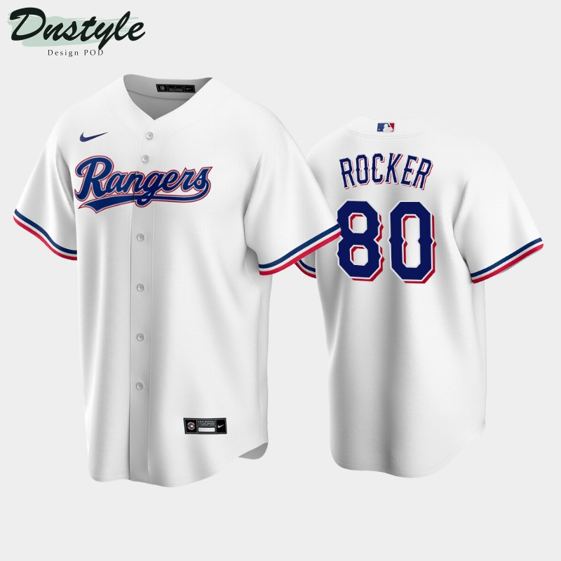 2022 MLB Draft Texas Rangers Kumar Rocker #80 White Home Jersey