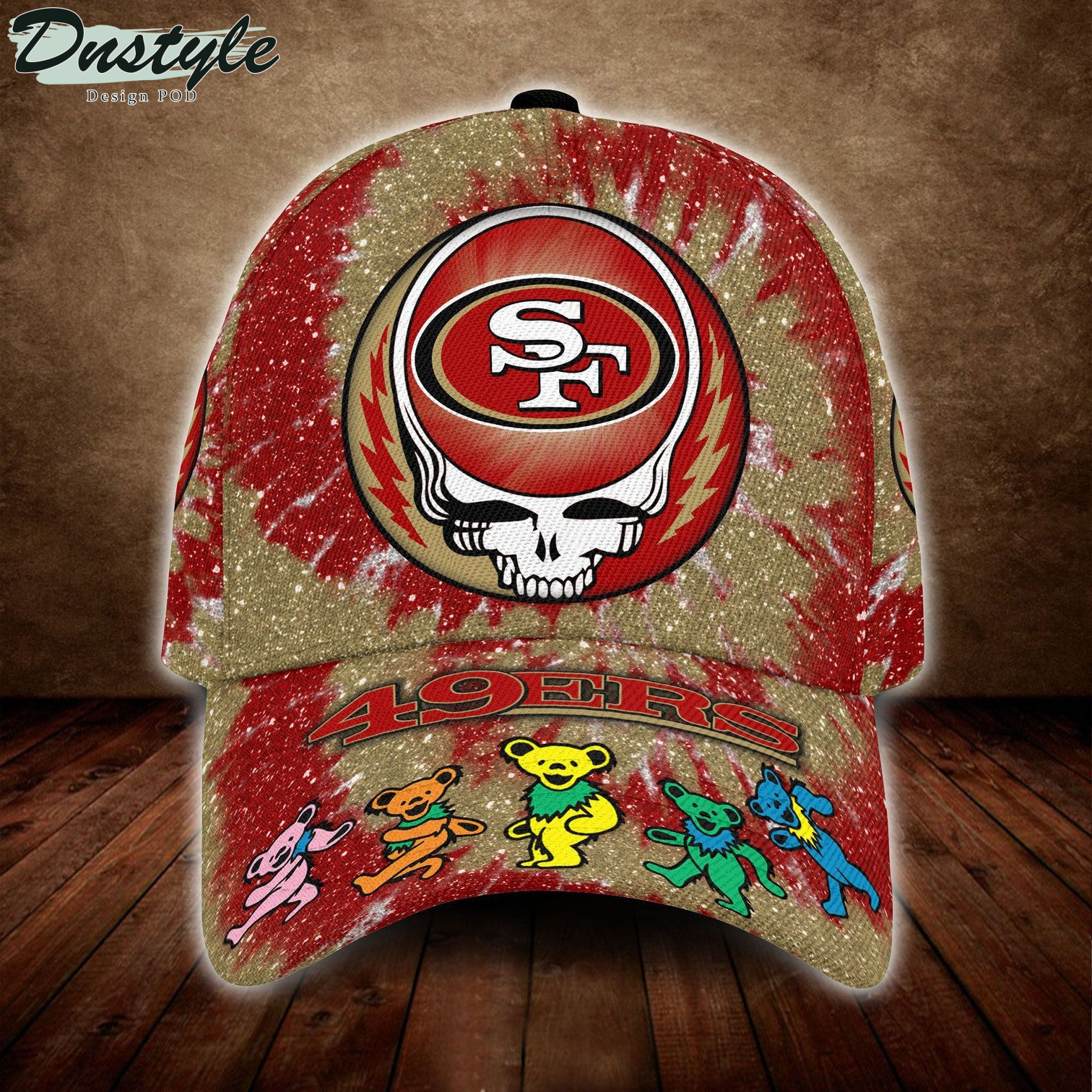 San Francisco 49ers And Grateful Dead Band Baseball Classic Cap
