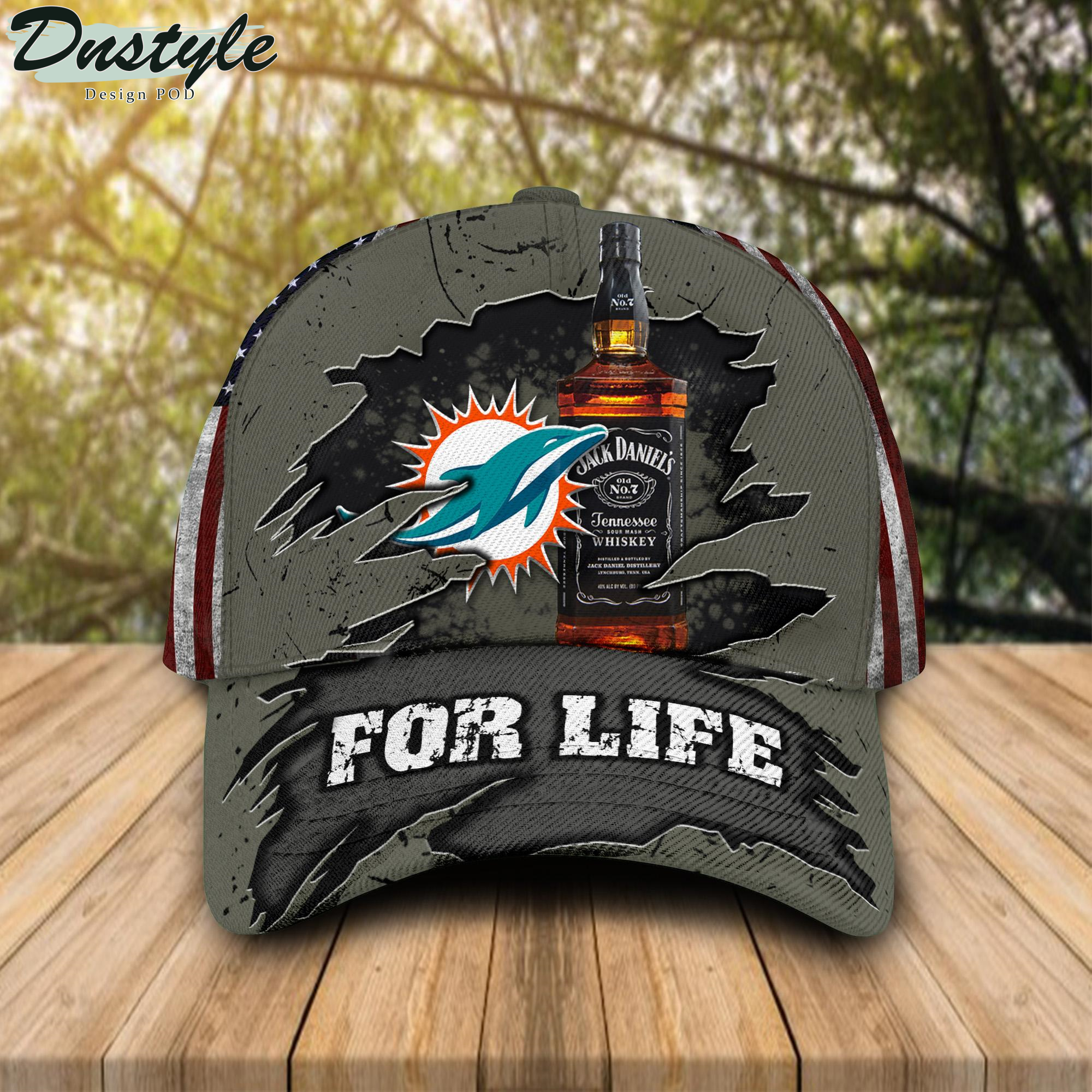 Miami Dolphins Jack Daniels For Life Classic Cap