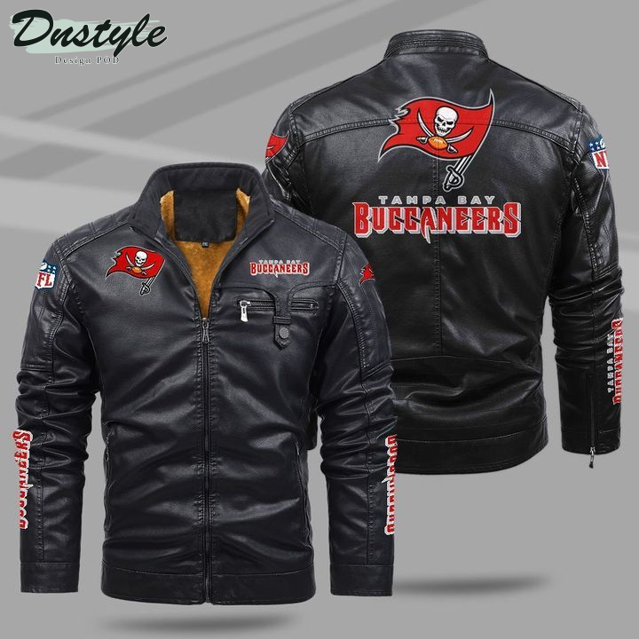 Tampa Bay Buccaneers Fleece Leather Jacket