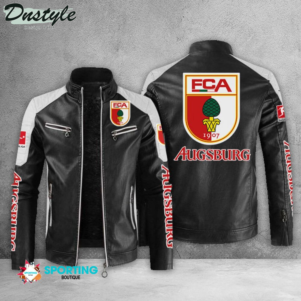 FC Augsburg Block Sport Leather Jacket