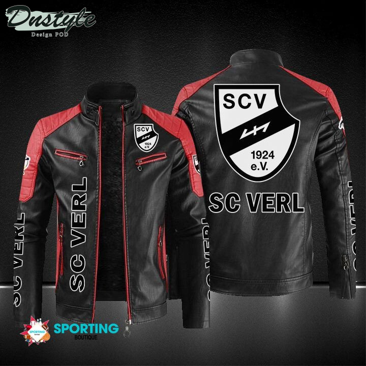 SC Verl Block Sport Leather Jacket
