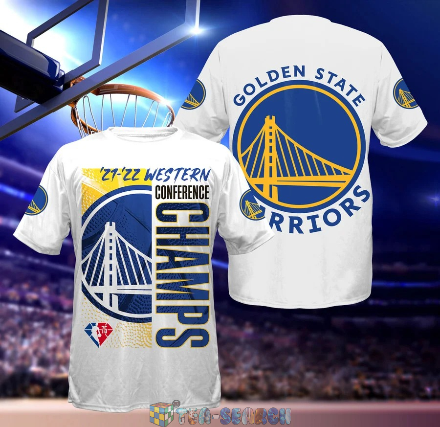 21-22 Western Conference Champs Golden State Warriors 3D Shirt