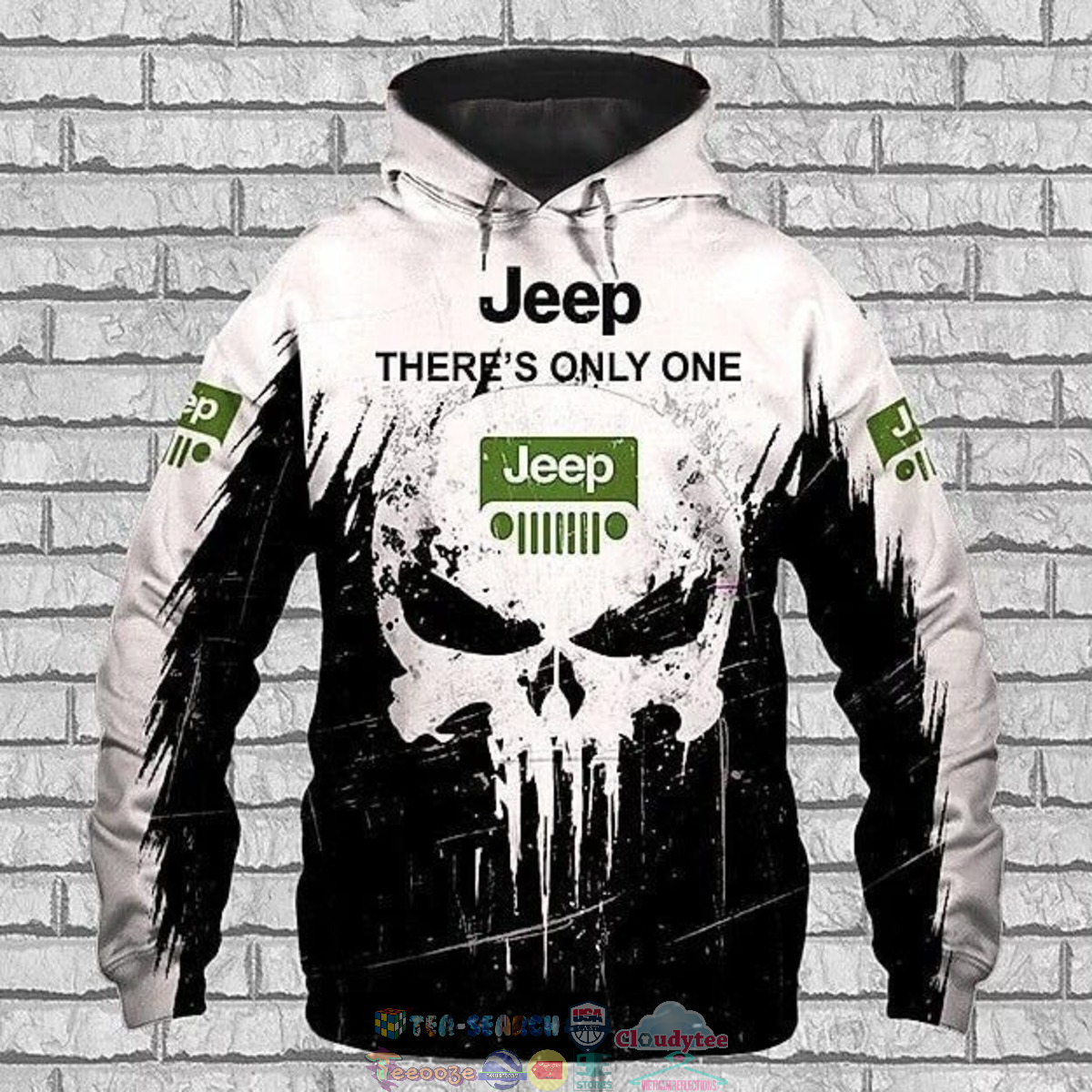 Jeep Skull There's Only One 3D hoodie and t-shirt