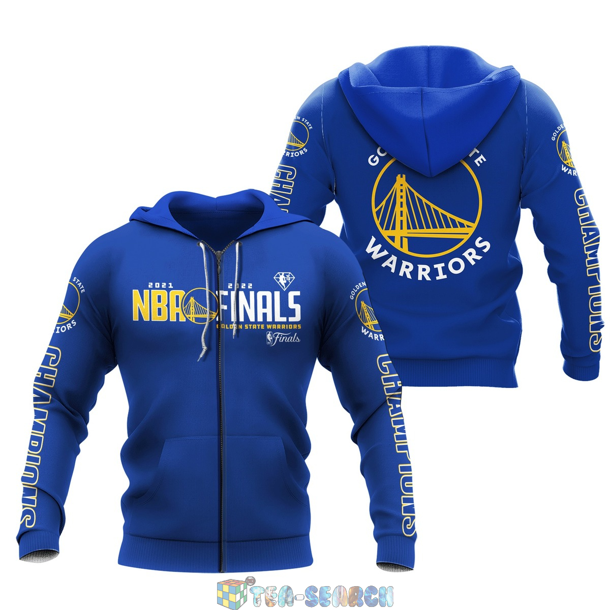 2021 2022 NBA Finals Golden State Warriors Blue 3D hoodie and t-shirt