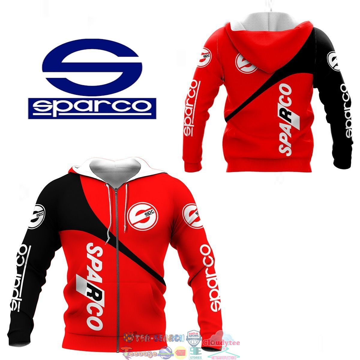 Sparco ver 36 3D hoodie and t-shirt