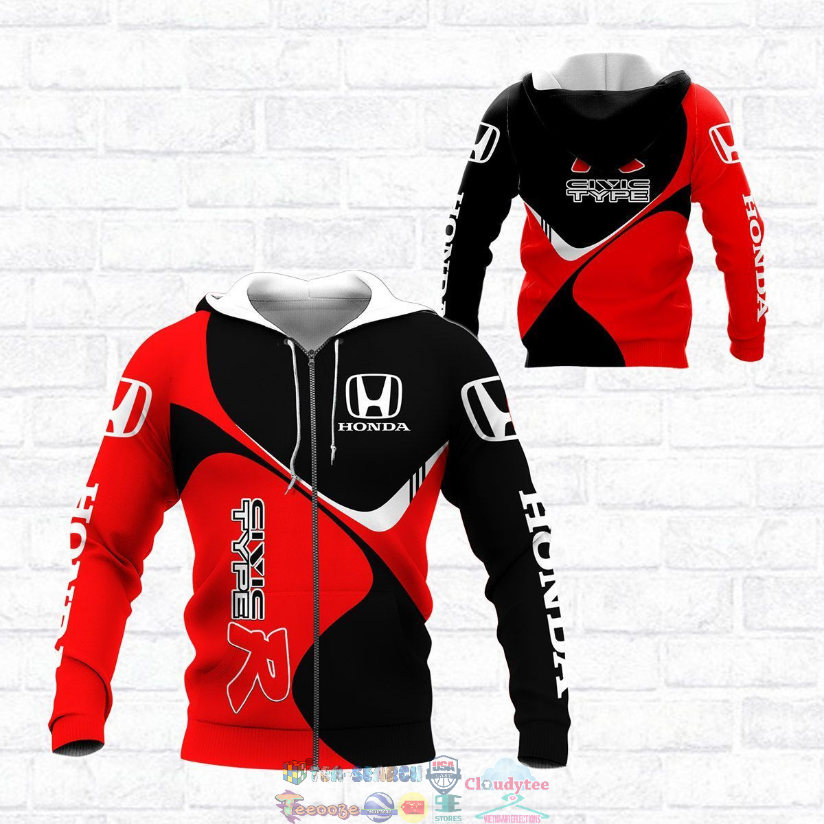 Honda Civic Type R ver 9 3D hoodie and t-shirt
