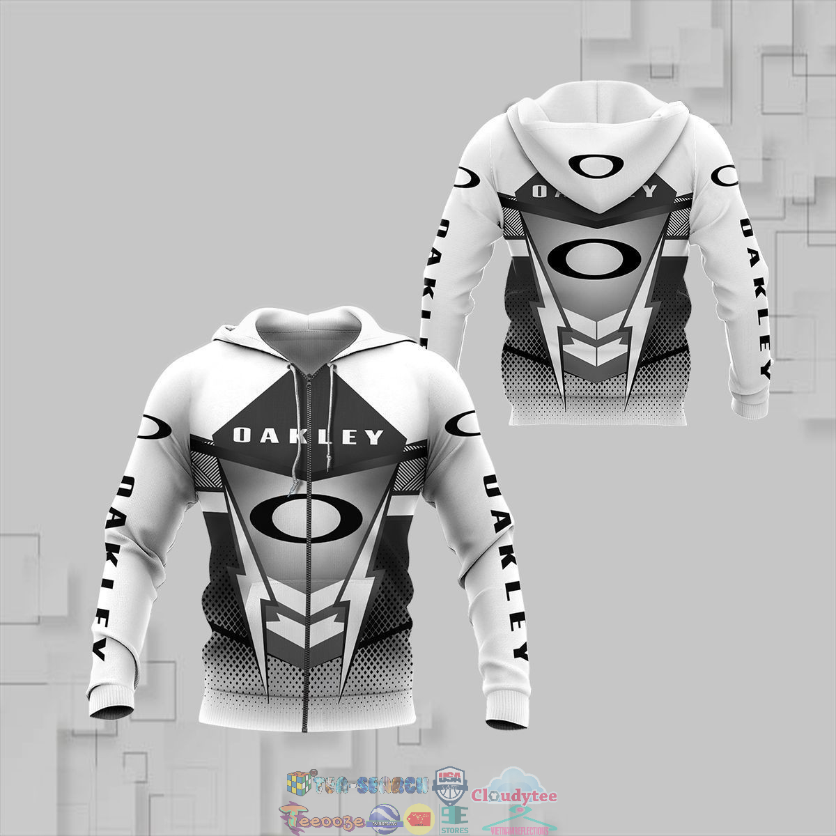 Oakley White 3D hoodie and t-shirt