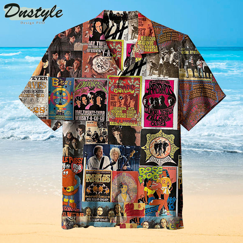 Classic Rock Collage Hawaiian Shirt