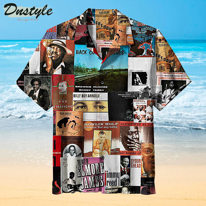 Blues Music Collage Hawaiian Shirt