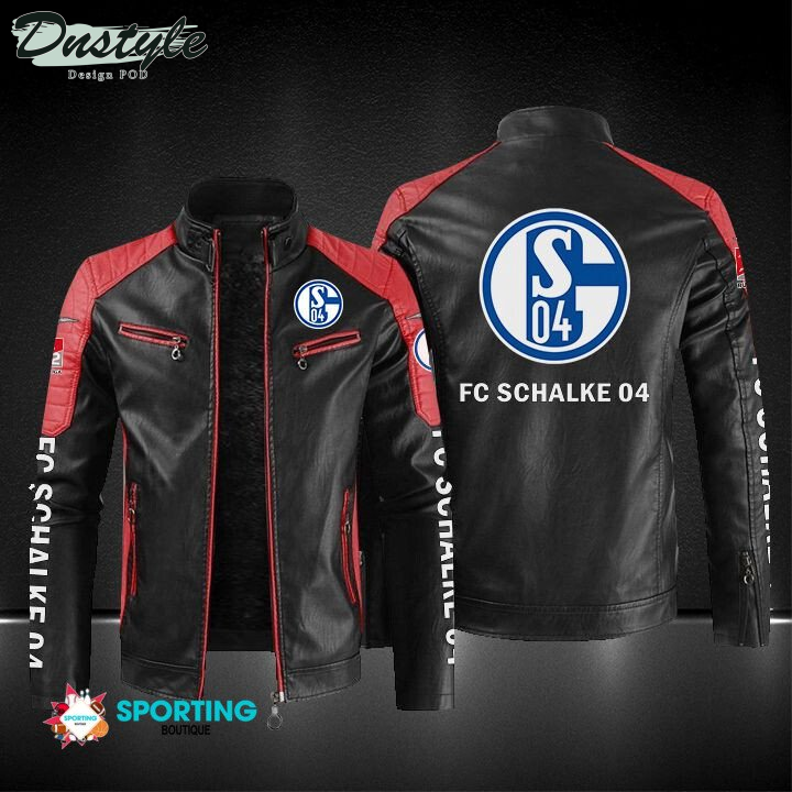 Schalke 04 Block Sport Leather Jacket