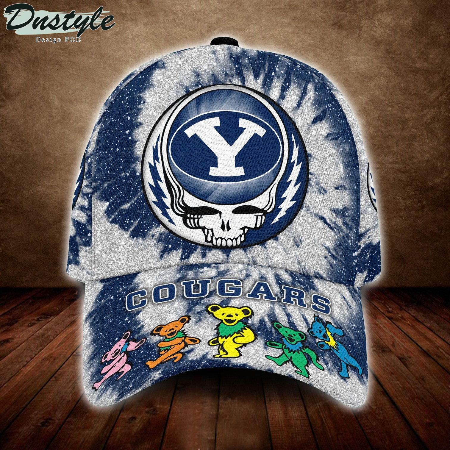 Byu Cougars And Grateful Dead Band Baseball Classic Cap