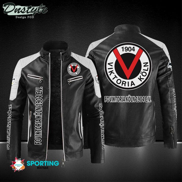 Viktoria Koln Block Sport Leather Jacket