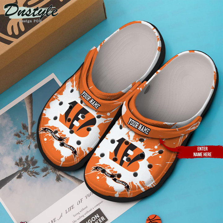 Cincinnati Bengals Personalized Crocs Clog Shoes