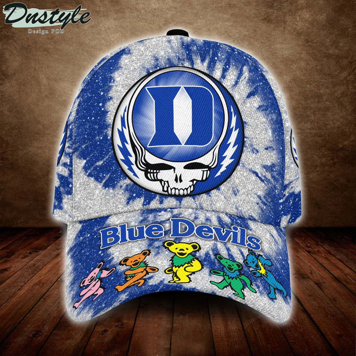 Duke Blue Devils And Grateful Dead Band Baseball Classic Cap
