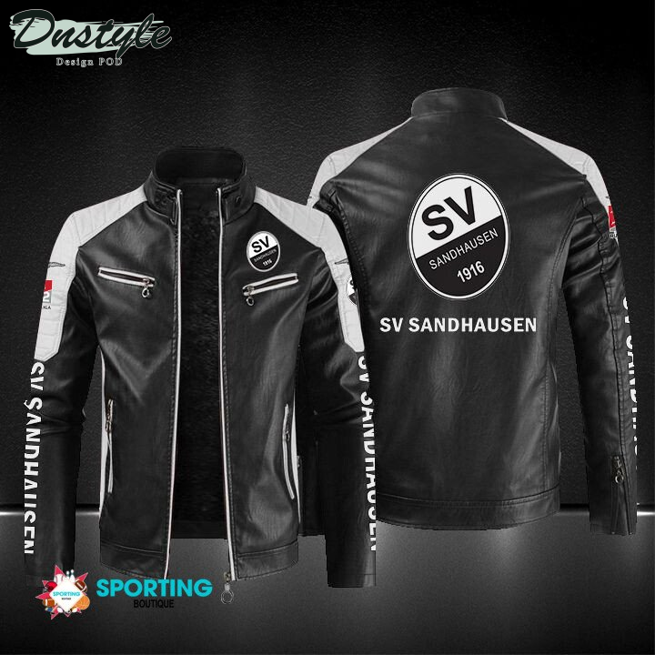 SV Sandhausen Block Sport Leather Jacket