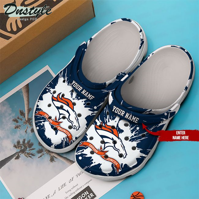 Denver Broncos Personalized Crocs Clog Shoes