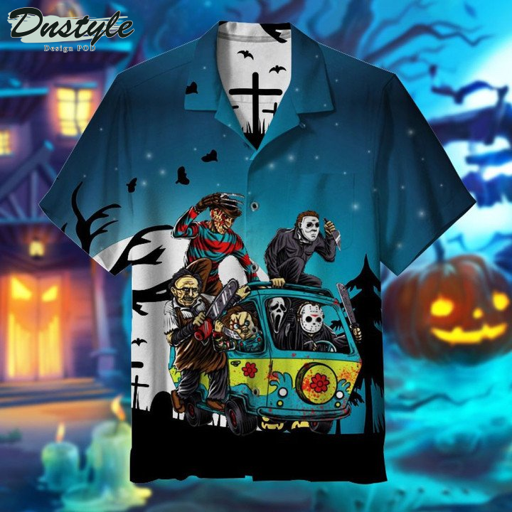 Creepy Halloween With Horror Movie Hawaiian Shirt