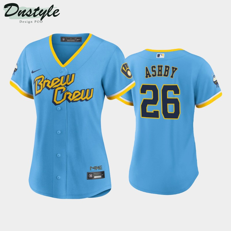 Aaron Ashby #26 Milwaukee Brewers Powder Blue 2022 City Connect Women's Jersey