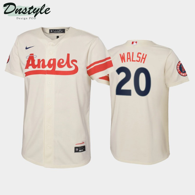 2022 City Connect Youth Los Angeles Angels Jared Walsh #20 Jared Walsh Jersey - Cream