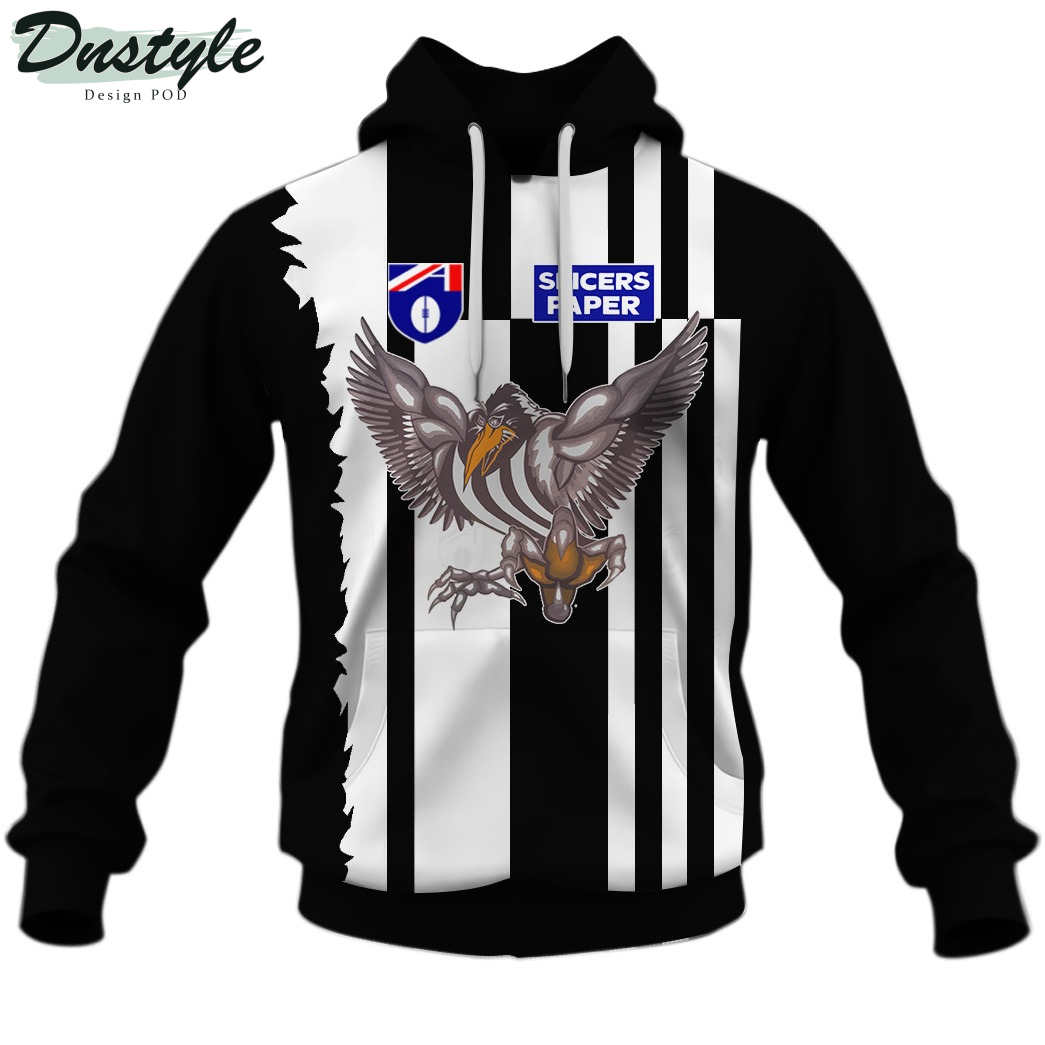 Collingwood Magpies AFL 90s Custom Hoodie Tshirt