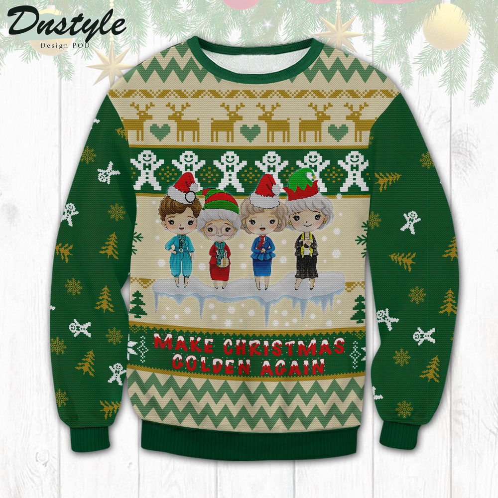 Make Christmas Golden Agian Ugly Sweater