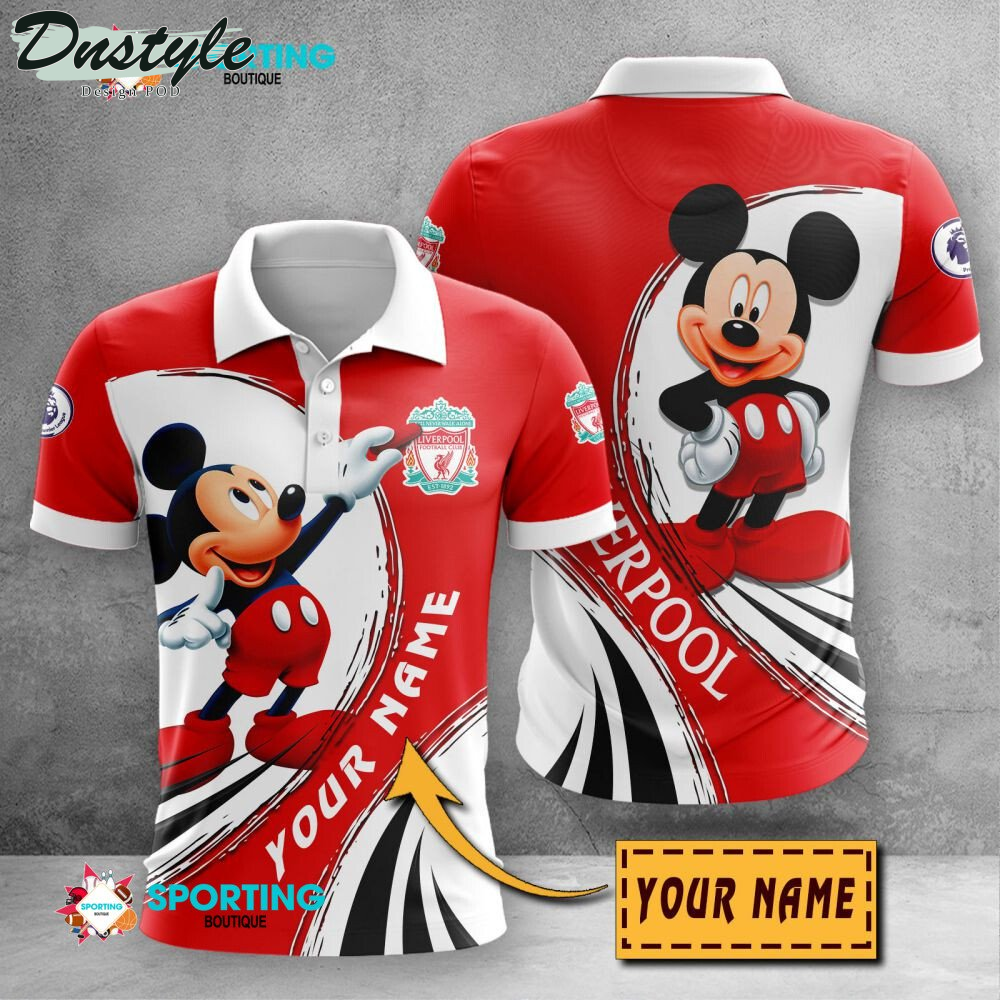 Liverpool F.C Mickey Mouse Personalized Polo Shirt