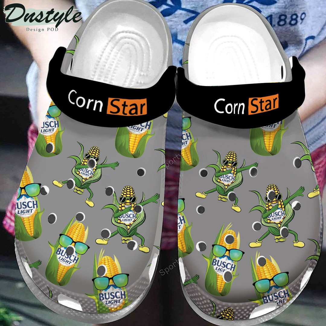 Busch Light Corn Star Clog Crocs Shoes