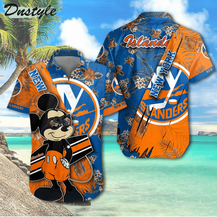 New York Islander Mickey Mouse Hawaiian Shirt