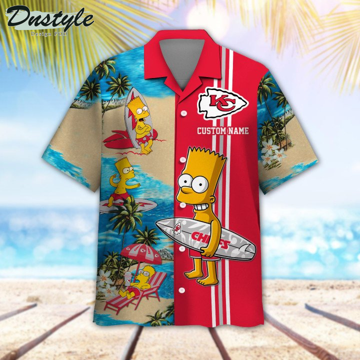 Kansas City Chiefs Simpsons Custom Name Hawaiian Shirt And Short