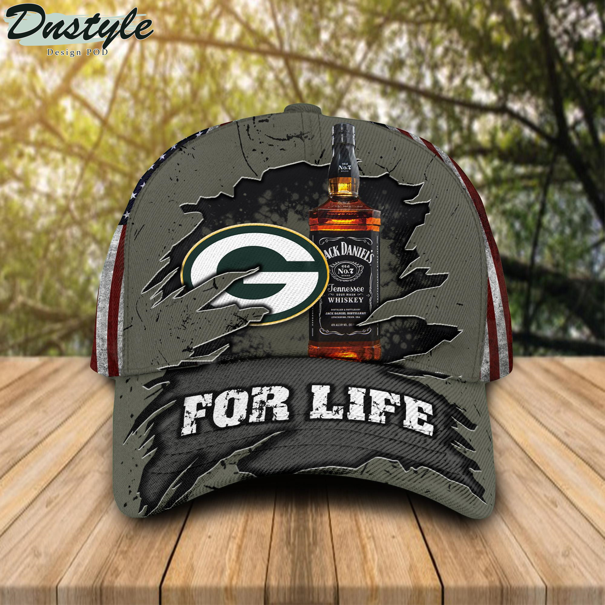 Green Bay Packers Jack Daniels For Life Classic Cap