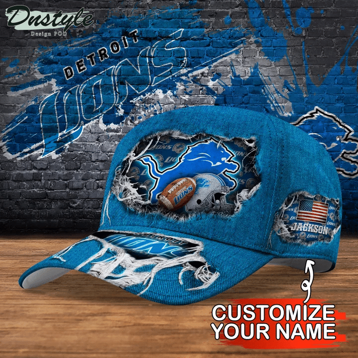 Detroit Lions Personalized Classic Cap
