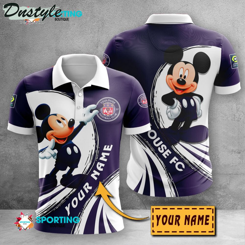 Toulouse Football Club Mickey Mouse Personalized Polo Shirt