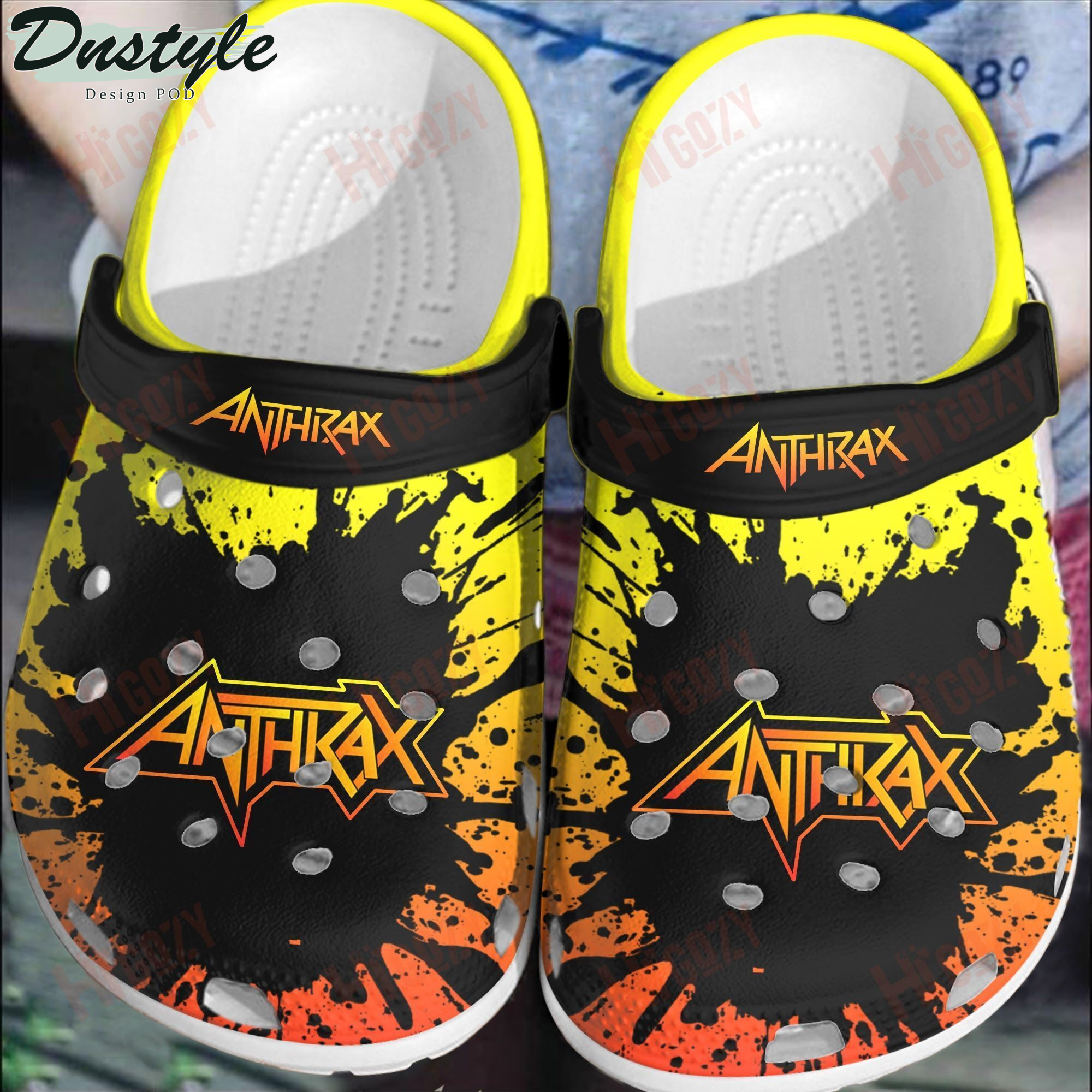 Anthrax Band Tie Dye Crocs Crocband Clog