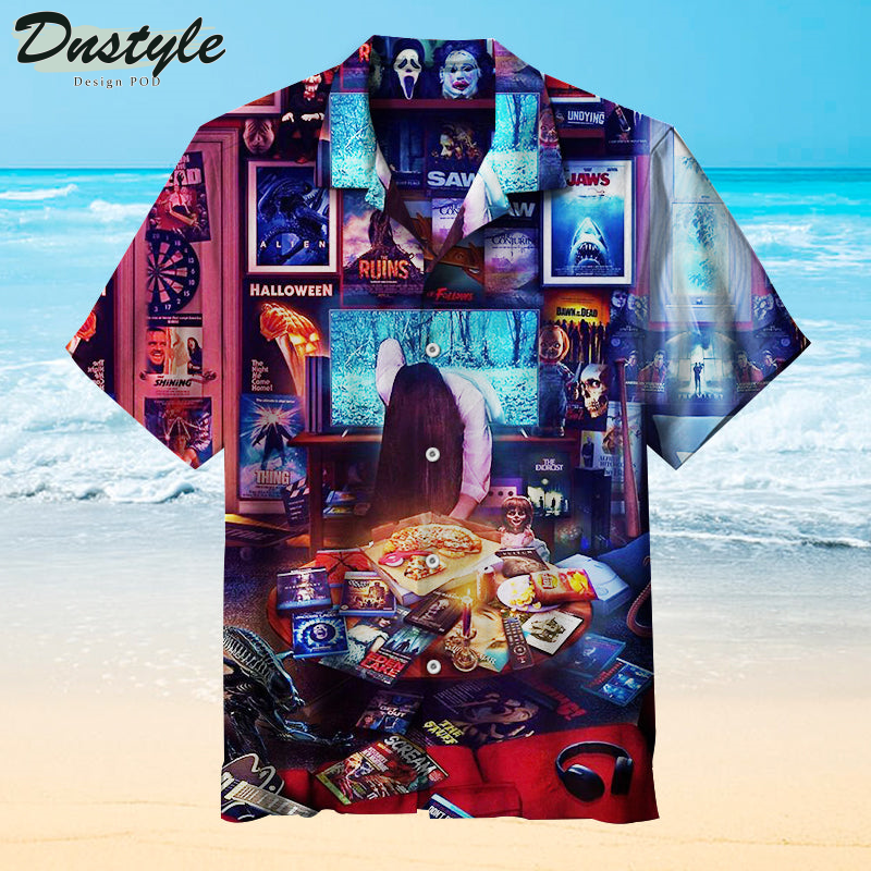 Nostalgic Horror Movies Hawaiian Shirt